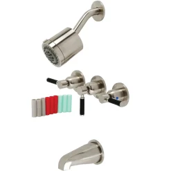 Clearance Kaiser Three-Handle Tub and Shower Faucet Tub & Shower Sets
