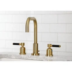Sale Kaiser Widespread Bathroom Faucet with Brass Pop-Up 8