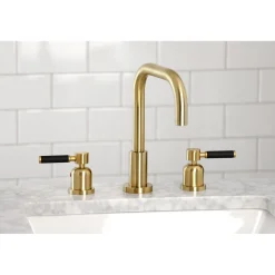 Sale Kaiser Widespread Bathroom Faucet with Brass Pop-Up 8