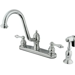 Hot KB3111ALBS 8-Inch Centerset Kitchen Faucet in Polished Chrome Faucets With Side Spray