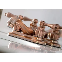 KB606AL Restoration 4 in. Centerset Bathroom Faucet, Antique Copper 4
