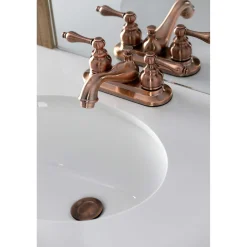 KB606AL Restoration 4 in. Centerset Bathroom Faucet, Antique Copper 4