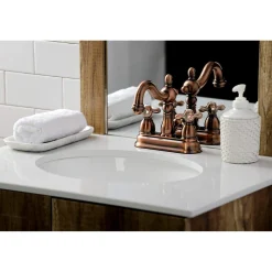 Clearance KB160AXAC Heritage 4 in. Centerset Bathroom Faucet, Antique Copper 4" Center Set