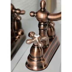 Clearance KB160AXAC Heritage 4 in. Centerset Bathroom Faucet, Antique Copper 4