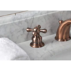 Clearance KB966AX Victorian Widespread Bathroom Faucet, Antique Copper 8