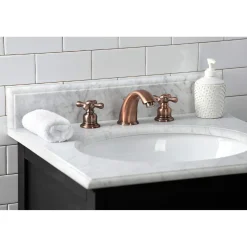 Clearance KB966AX Victorian Widespread Bathroom Faucet, Antique Copper 8