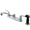 Outlet KB272 8-Inch Centerset Kitchen Faucet in Polished Chrome Faucets With Side Spray