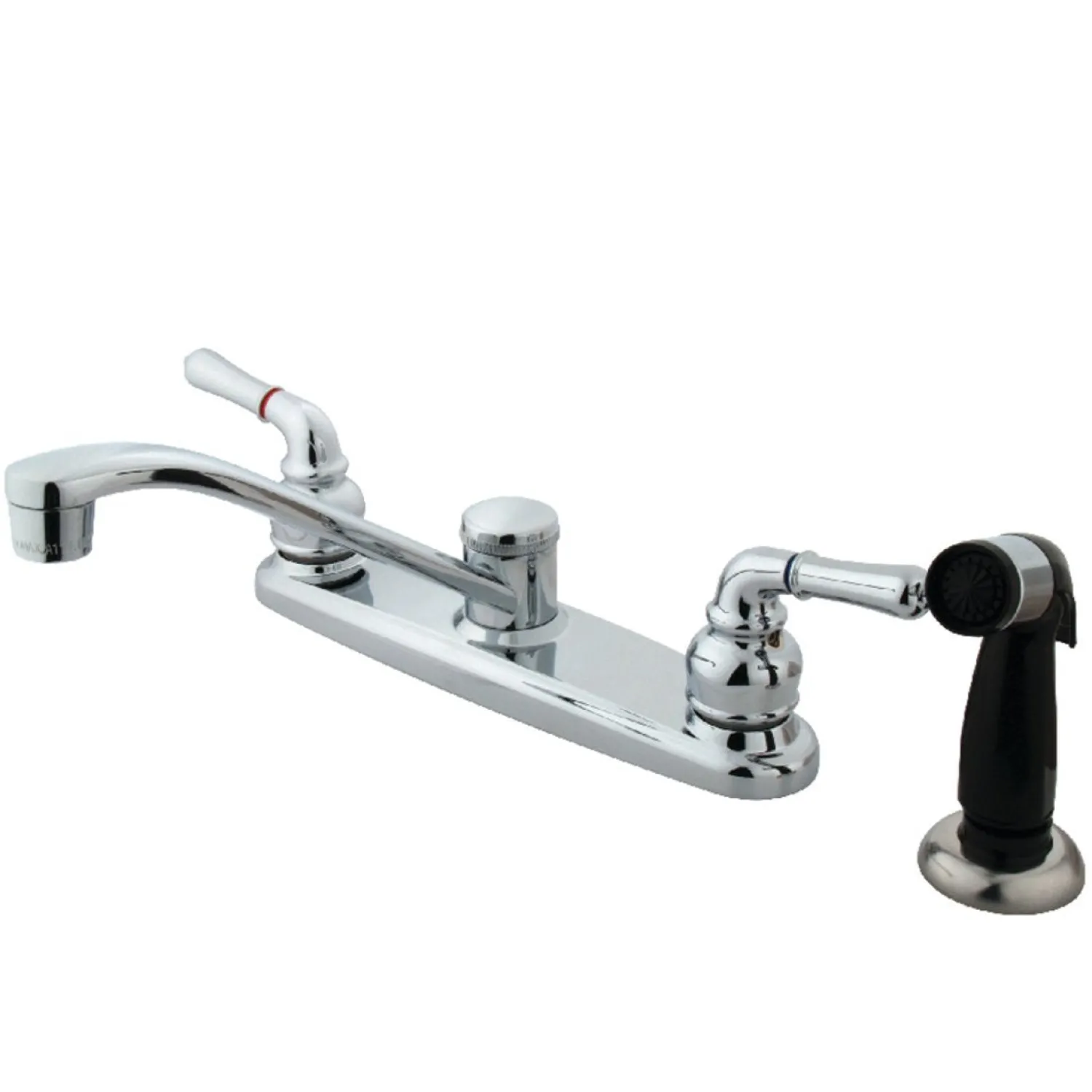 Outlet KB272 8-Inch Centerset Kitchen Faucet in Polished Chrome Faucets With Side Spray
