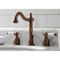 New KB197PLAC 8 in. Widespread Bathroom Faucet, Antique Copper 8