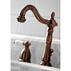 New KB197PLAC 8 in. Widespread Bathroom Faucet, Antique Copper 8