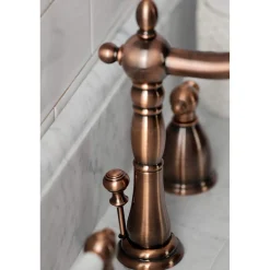 New KB197PLAC 8 in. Widespread Bathroom Faucet, Antique Copper 8