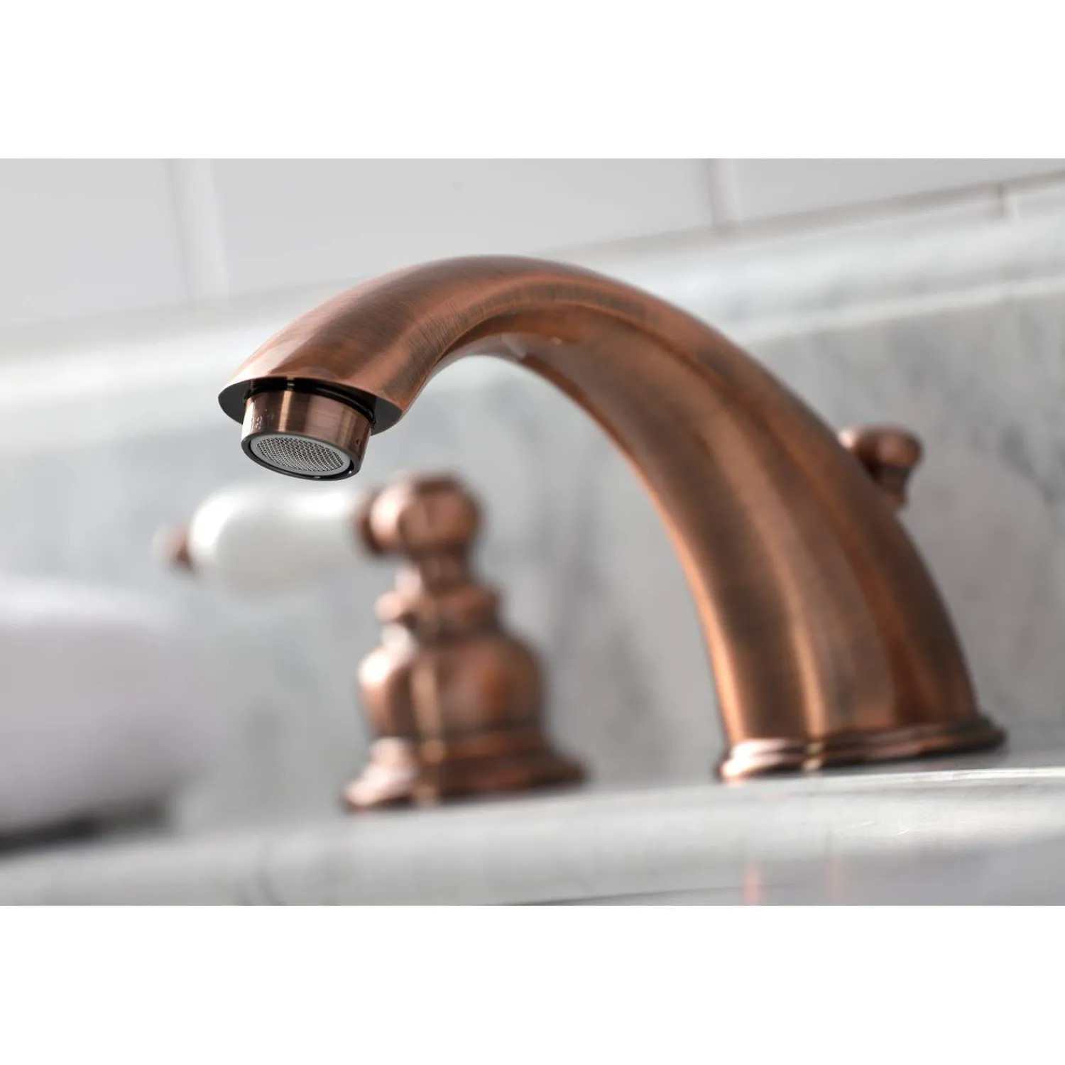 Sale KB966PL Magellan Widespread Bathroom Faucet, Antique Copper 8" Widespread