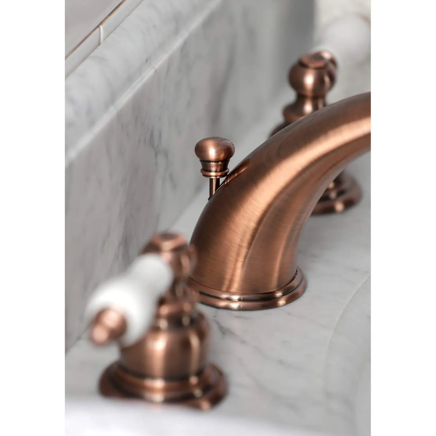 Sale KB966PL Magellan Widespread Bathroom Faucet, Antique Copper 8" Widespread