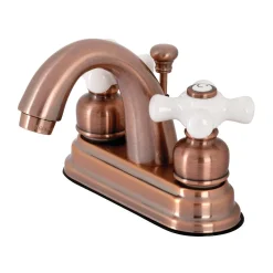 Outlet KB561PXAC Restoration 4 in. Centerset Bathroom Faucet, Antique Copper 4" Center Set