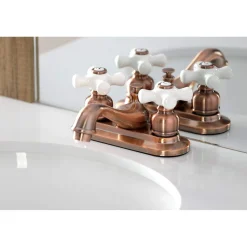 Sale KB606PX Restoration 4 in. Centerset Bathroom Faucet, Antique Copper 4