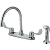Hot KB782SP 8-Inch Centerset Kitchen Faucet in Polished Chrome Faucets With Side Spray