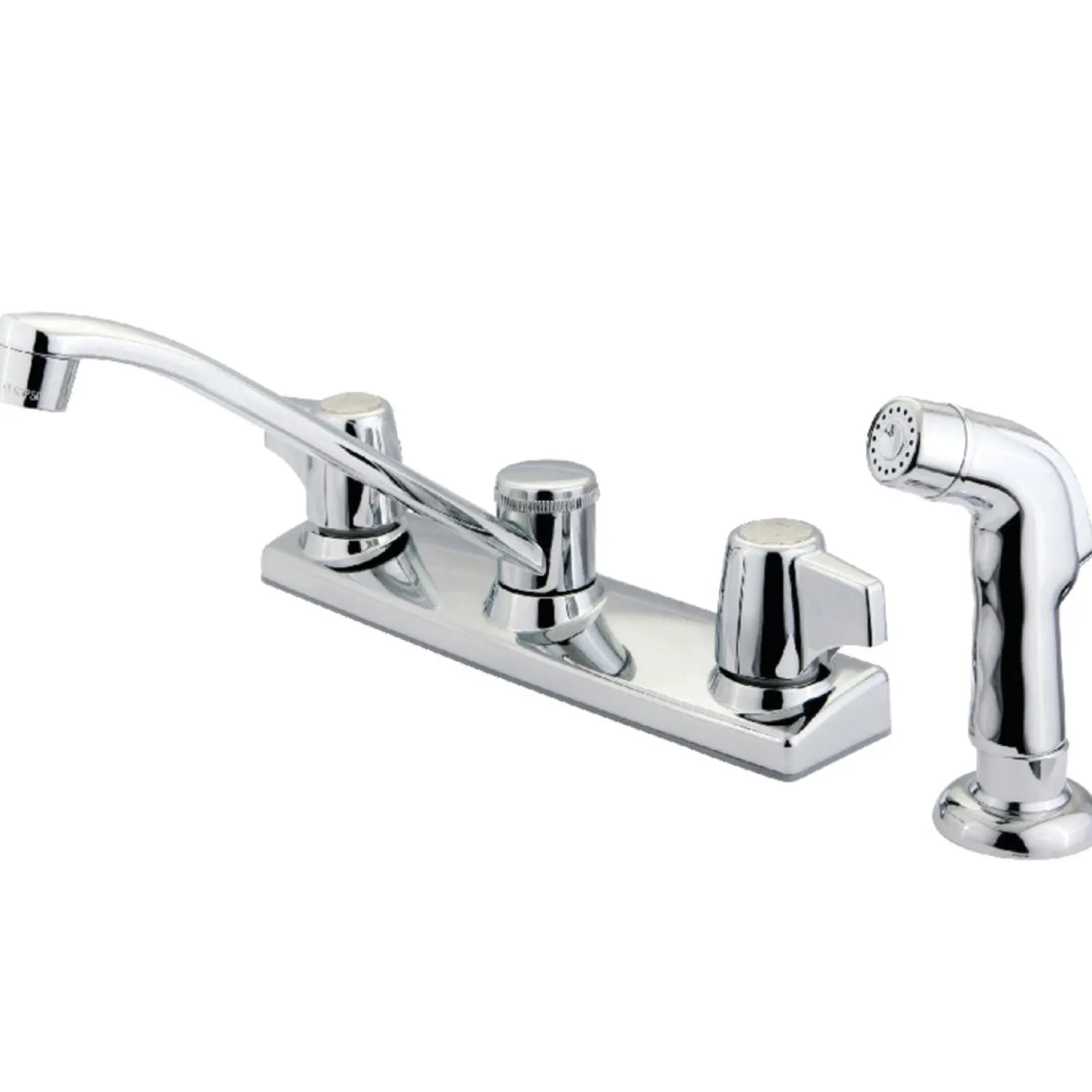 Discount KB120SP 8-Inch Centerset Kitchen Faucet in Polished Chrome Faucets With Side Spray