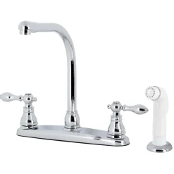Outlet KB71XACL-P American Classic Centerset Kitchen Faucet with Side Sprayer Faucets With Side Spray