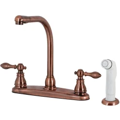 Outlet KB71XACL-P American Classic Centerset Kitchen Faucet with Side Sprayer Faucets With Side Spray