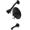 New KB363X0PL-P Restoration Tub and Shower Faucet in Matte Black Tub & Shower Sets