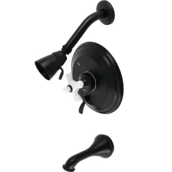 Discount KB363X0PX-P Restoration Tub and Shower Faucet in Matte Black Tub & Shower Sets