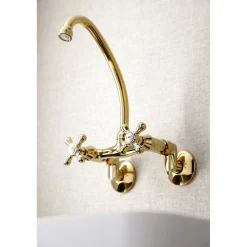 Hot Kingston 6-Inch Adjustable Center Wall Mount Kitchen Faucet Wall Mounted Kitchen Faucets