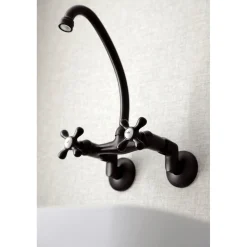 Hot Kingston 6-Inch Adjustable Center Wall Mount Kitchen Faucet Wall Mounted Kitchen Faucets