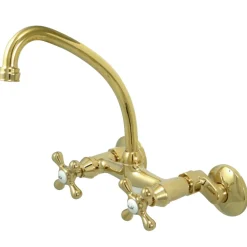Hot Kingston 6-Inch Adjustable Center Wall Mount Kitchen Faucet Wall Mounted Kitchen Faucets