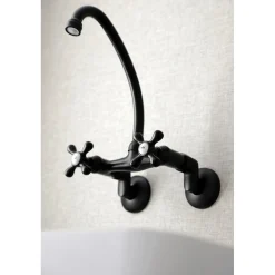 Hot Kingston 6-Inch Adjustable Center Wall Mount Kitchen Faucet Wall Mounted Kitchen Faucets