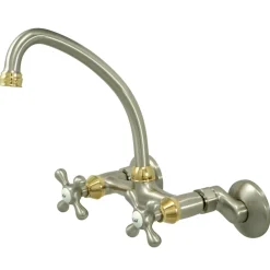 Hot Kingston 6-Inch Adjustable Center Wall Mount Kitchen Faucet Wall Mounted Kitchen Faucets