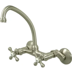 Hot Kingston 6-Inch Adjustable Center Wall Mount Kitchen Faucet Wall Mounted Kitchen Faucets
