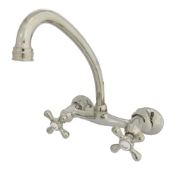 Hot Kingston 6-Inch Adjustable Center Wall Mount Kitchen Faucet Wall Mounted Kitchen Faucets