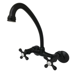 Hot Kingston 6-Inch Adjustable Center Wall Mount Kitchen Faucet Wall Mounted Kitchen Faucets