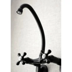 Hot Kingston 6-Inch Adjustable Center Wall Mount Kitchen Faucet Wall Mounted Kitchen Faucets