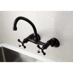 Hot Kingston 6-Inch Adjustable Center Wall Mount Kitchen Faucet Wall Mounted Kitchen Faucets