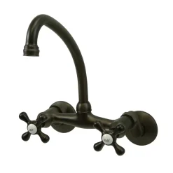 Hot Kingston 6-Inch Adjustable Center Wall Mount Kitchen Faucet Wall Mounted Kitchen Faucets