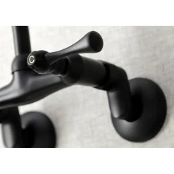 Hot Kingston Wall Mount 6-Inch Adjustable Center Kitchen Faucet Wall Mounted Kitchen Faucets