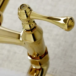 Hot Kingston Wall Mount 6-Inch Adjustable Center Kitchen Faucet Wall Mounted Kitchen Faucets