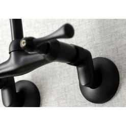 Hot Kingston Wall Mount 6-Inch Adjustable Center Kitchen Faucet Wall Mounted Kitchen Faucets