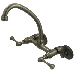 Hot Kingston Wall Mount 6-Inch Adjustable Center Kitchen Faucet Wall Mounted Kitchen Faucets