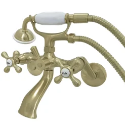 Sale Kingston Wall Mount Clawfoot Tub Faucet with Hand Shower Tub Faucets