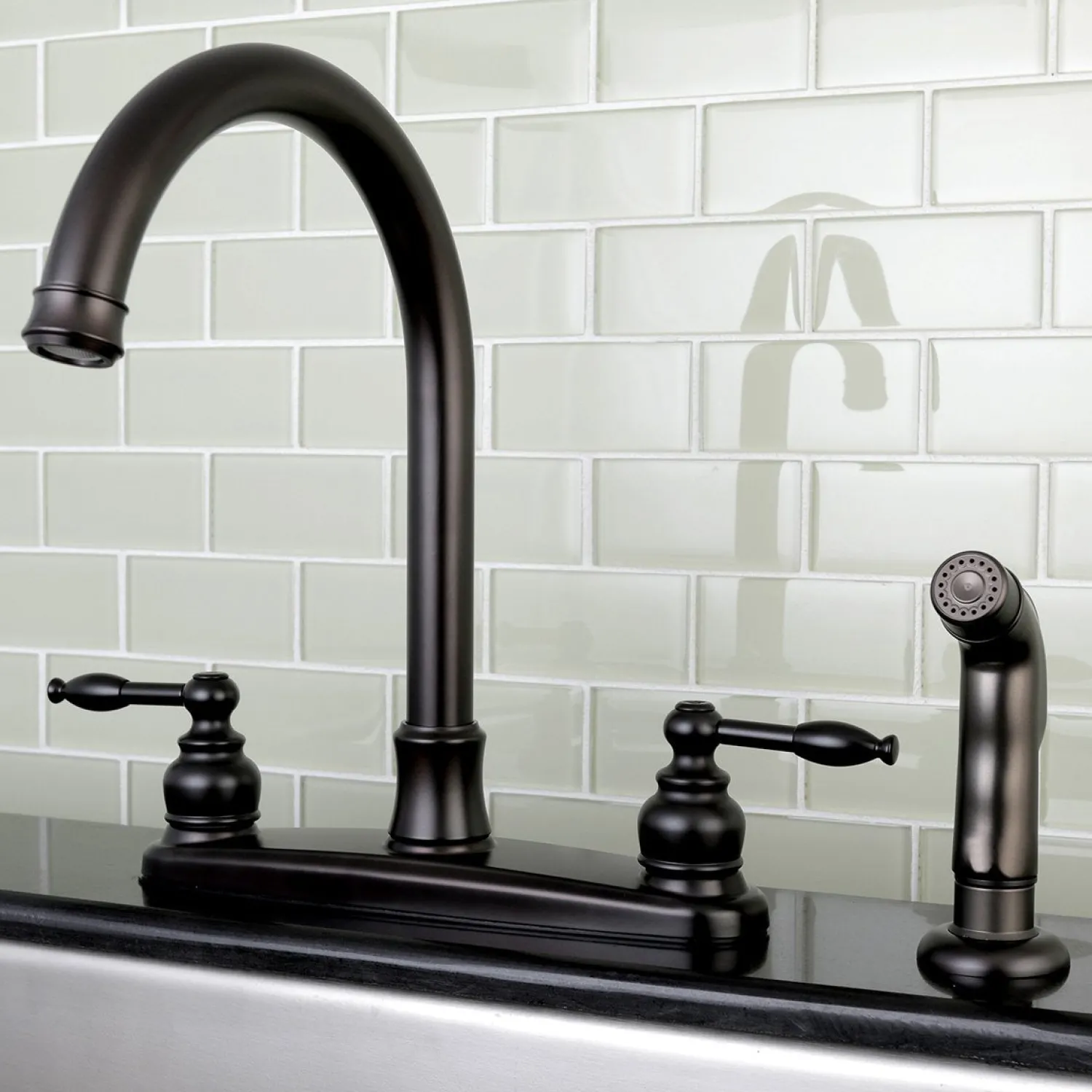 Clearance Knight Centerset Kitchen Faucet Faucets With Side Spray