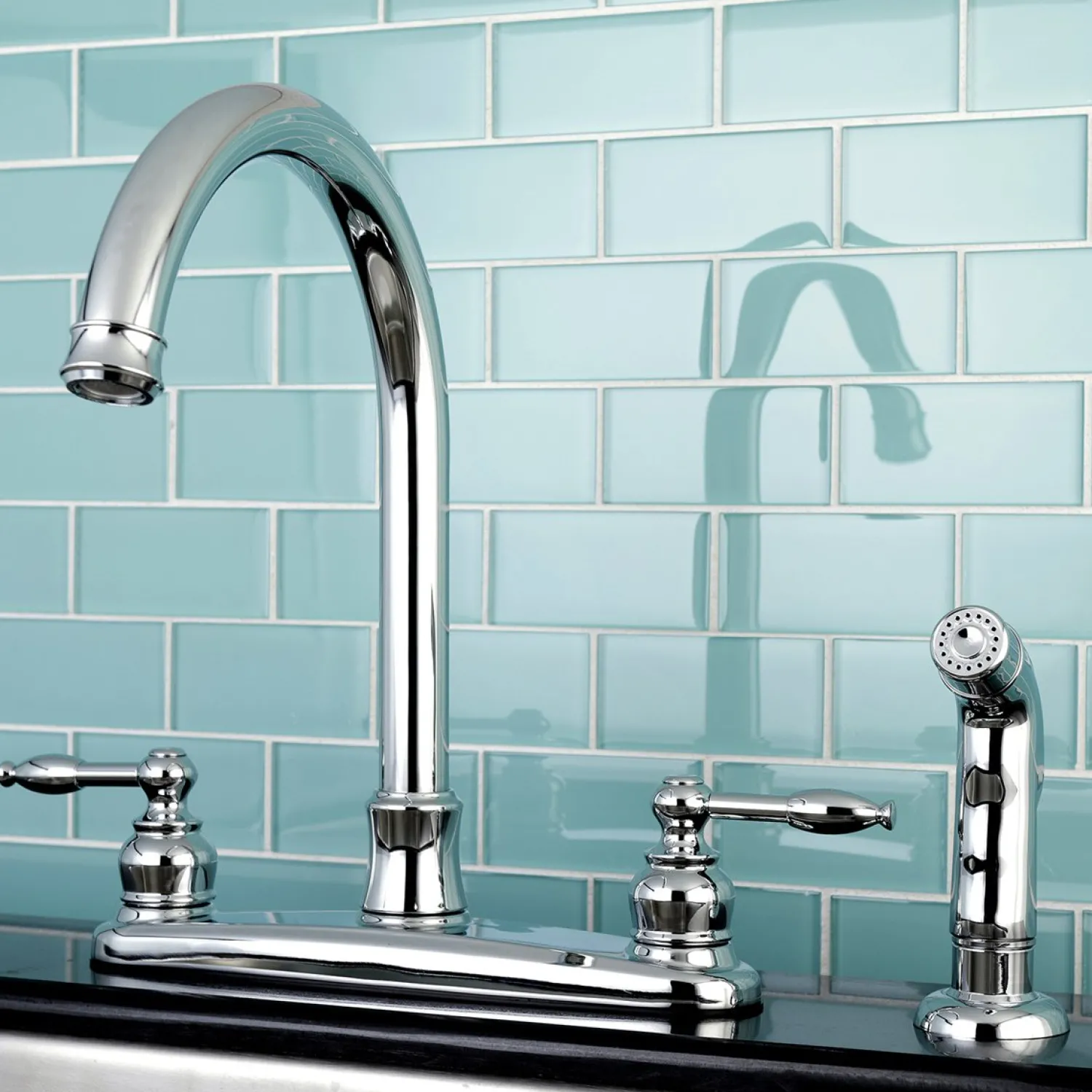 Clearance Knight Centerset Kitchen Faucet Faucets With Side Spray