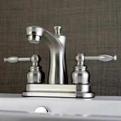 Hot Knight Deck Mount 4-Inch Centerset Bathroom Faucet 4
