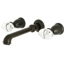 Discount Krystal Onyx 2-Handle Wall Mount Bathroom Faucet Wall Mount