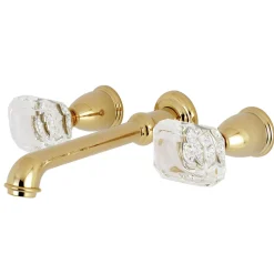 Outlet Krystal Onyx 8-Inch Center Wall Mount Roman Tub Filler Tub Faucets