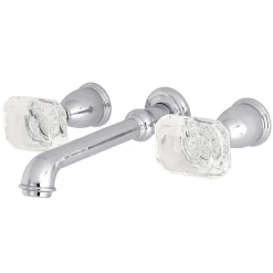 Outlet Krystal Onyx 8-Inch Center Wall Mount Roman Tub Filler Tub Faucets