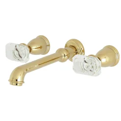 Outlet Krystal Onyx Two-Handle Wall Mount Bathroom Faucet Wall Mount