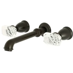 Outlet Krystal Onyx Two-Handle Wall Mount Bathroom Faucet Wall Mount
