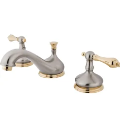 Outlet KS1169AL 8-Inch Widespread Bathroom Faucet in Brushed Nickel and Polished Brass 8" Widespread